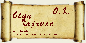 Olga Kojović vizit kartica